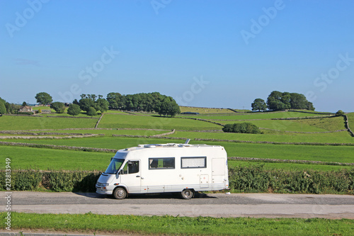 Camper van in the peak district