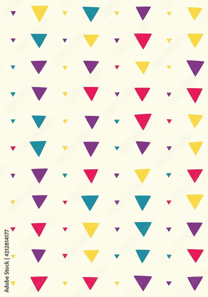 Seamless pattern with triangles on a beige background. Vector repeating texture. Seamless pattern with triangles on a beige background. Vector repeating texture.