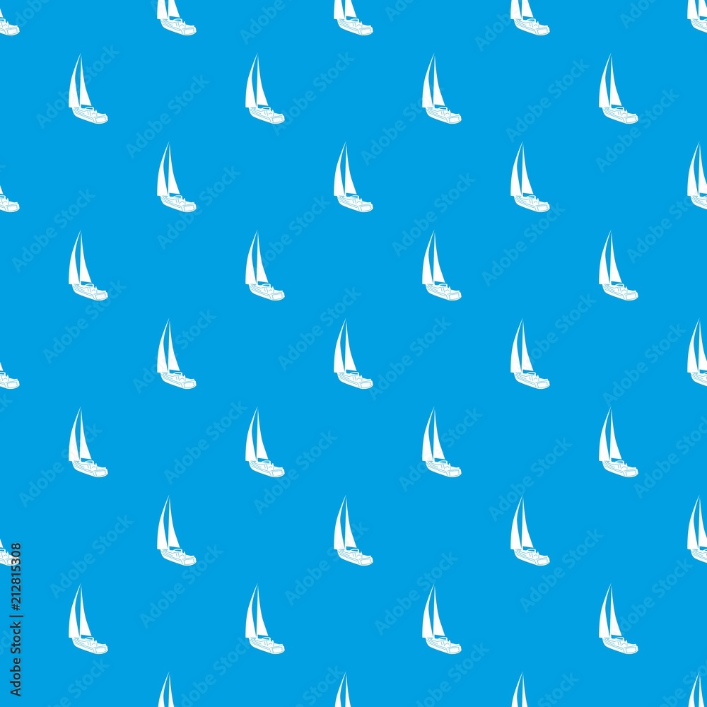 Yacht pattern vector seamless blue repeat for any use Yacht pattern vector seamless blue repeat for any use