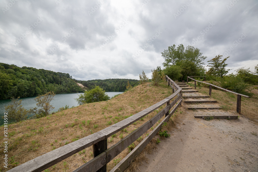 Path in National Park near lake in northern Poland
