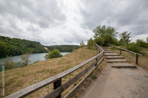 Path in National Park near lake in northern Poland