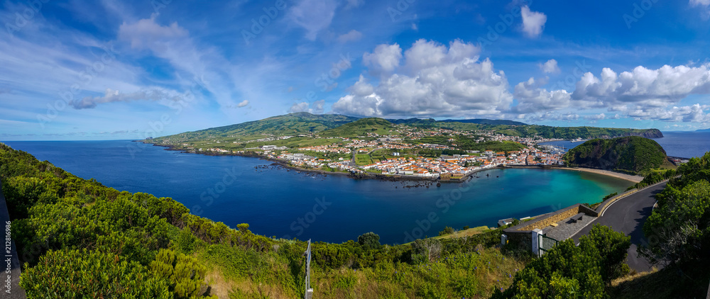 Panorama view on Horta, Faial, Azores