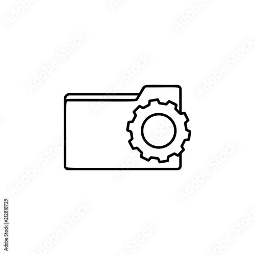folder setup icon. Element of automation icon for mobile concept and web apps. Thin line folder setup icon can be used for web and mobile. Premium icon
