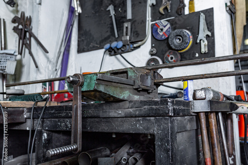 vice grip in workshop photo