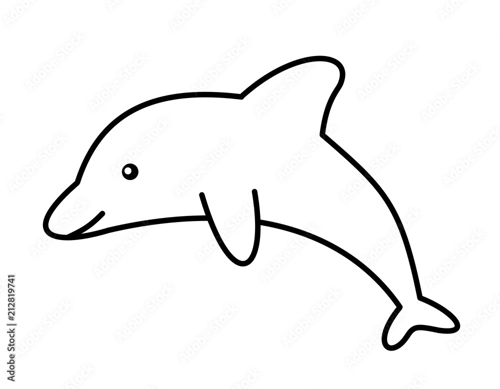 イルカ光口(線画) イルカ光口(線画)