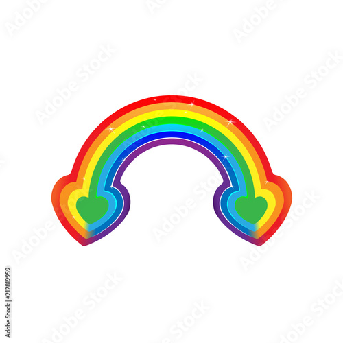 Two heart rainbow. Very cool vector is when we actually combined the two hearts together with a rainbow, the combination, the blend, is more potent love sign than either one alone