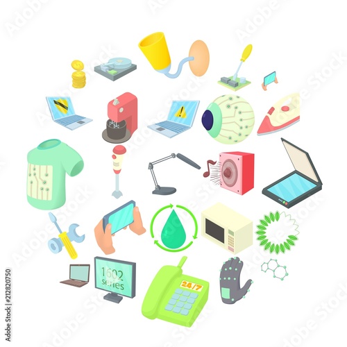 Autonomy icons set. Cartoon set of 25 autonomy vector icons for web isolated on white background