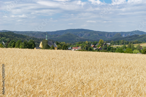 Panoramabild  Hinterhermsdorf im Nationalpark Sächsiche Schweiz Deutschland photo