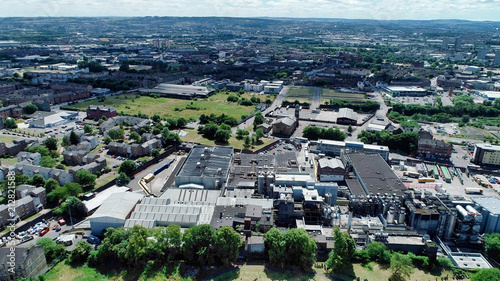 Aerial image over Glasgow looking South from the East end of the city.