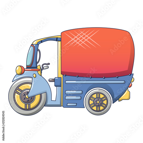 Thai tuk tuk icon. Cartoon of thai tuk tuk vector icon for web design isolated on white background