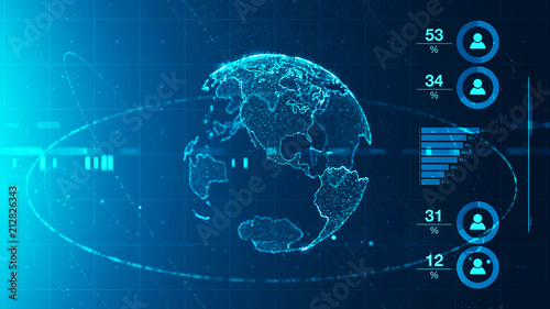 Worldwide global business data infographics