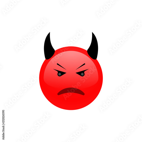 Angry face. Angry icon. Furious emotion.Vector illustration.