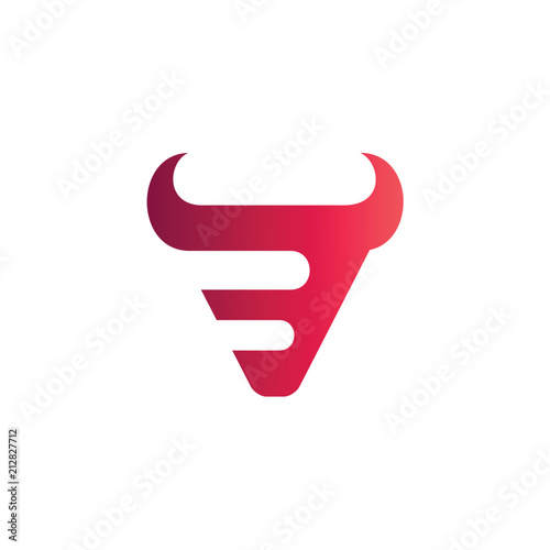 Bull Letter B Logo Design Template