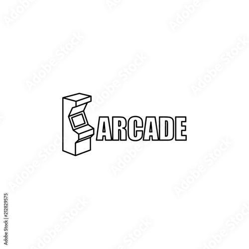 logo arcade games icon. Element of cybersport icon for mobile concept and web apps. Thin line logo arcade games icon can be used for web and mobile