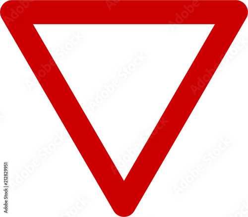 Картината върху платно Road sign with give way