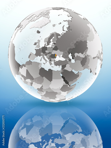 Moldova on political globe