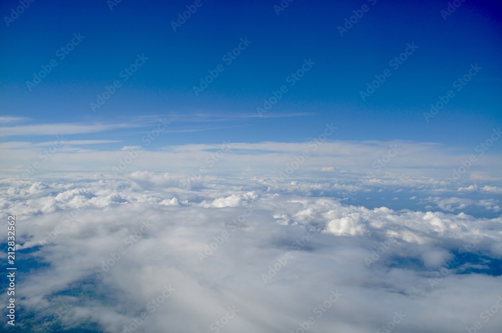 View from above clouds