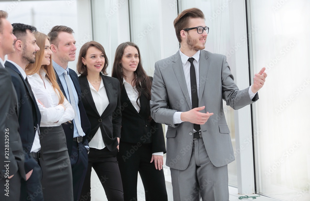 businessman and a group of young business people businessman and a group of young business people