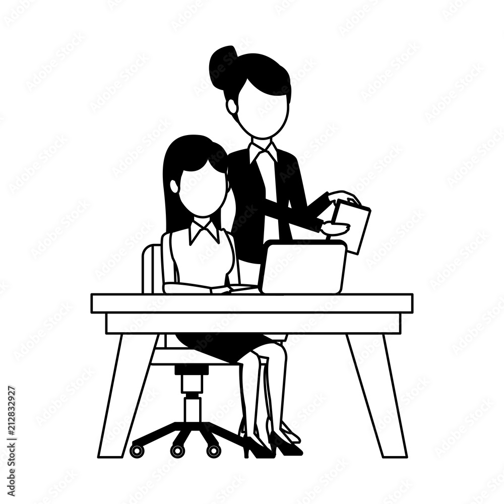 Business woman with profit reports vector illustration graphic design