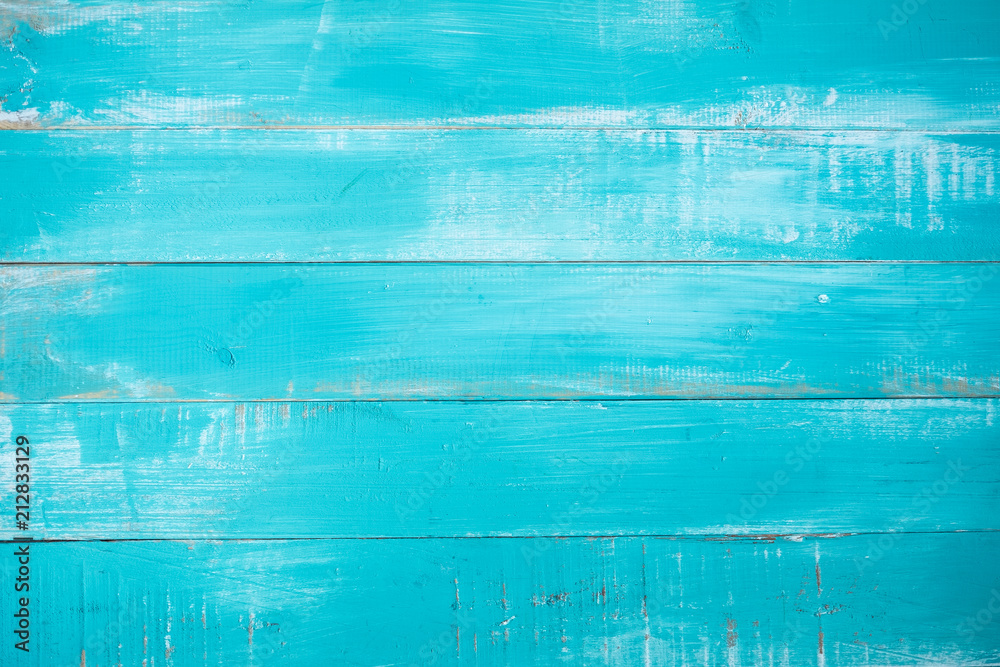 Fototapeta premium Blue wooden panel for background,The surface blue wood texture for design,top view wood paneling