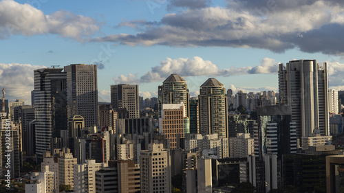 Large buildings in the big city and a beautiful sunny sky, Brazil South America  © Ranimiro