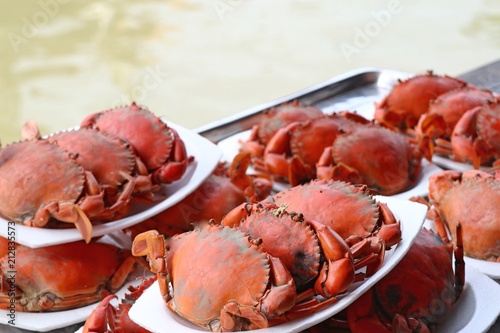 Steamed crab at street food