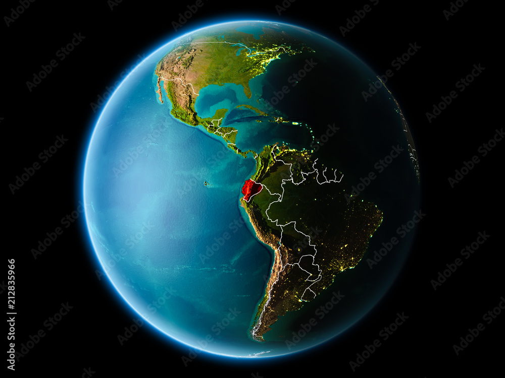 Fototapeta premium Ecuador in the evening