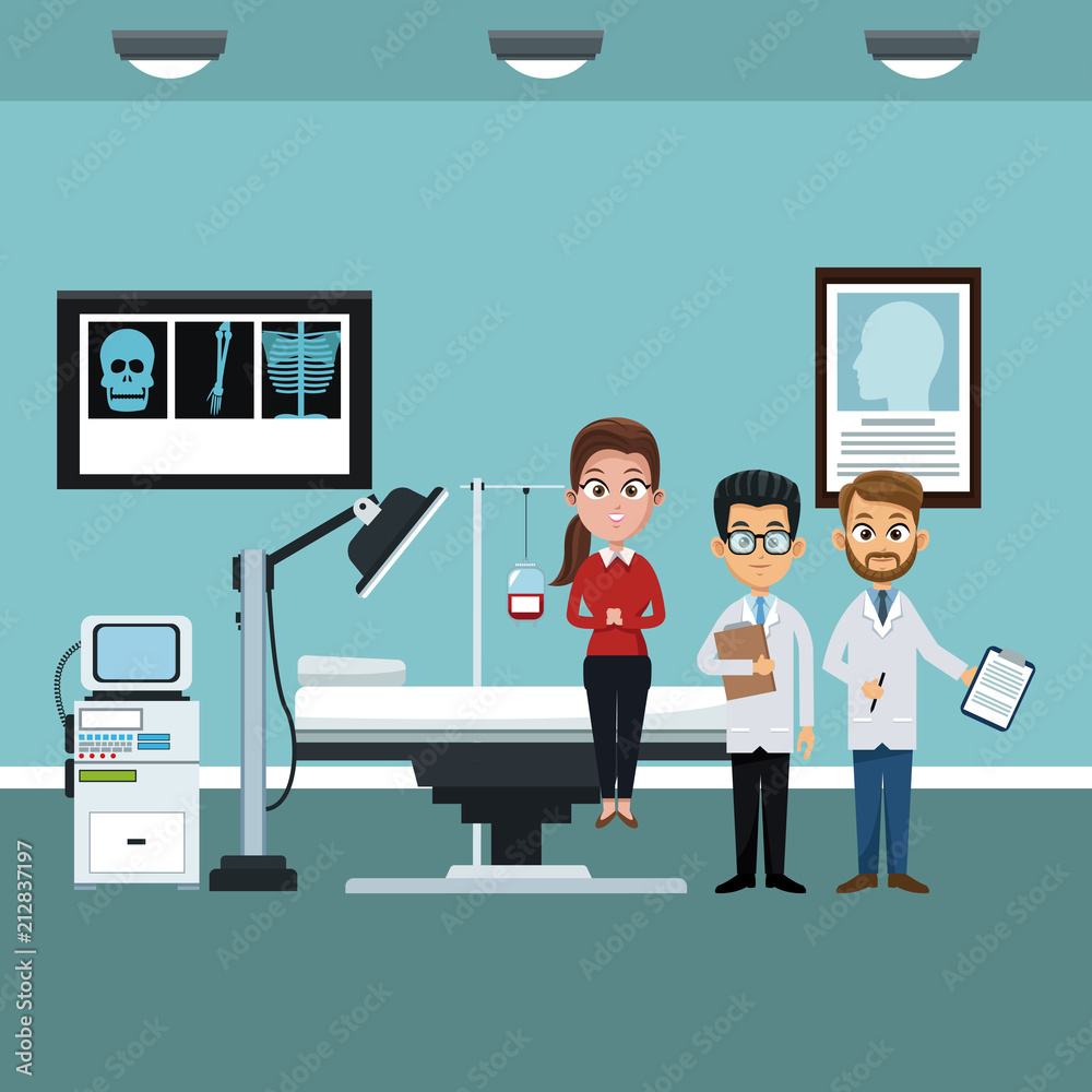 Medical teamwork at doctors office vector illustration graphic design Medical teamwork at doctors office vector illustration graphic design