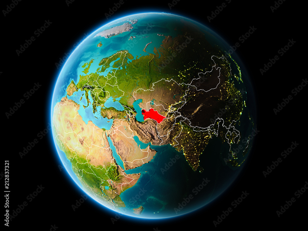 Fototapeta premium Turkmenistan in the evening