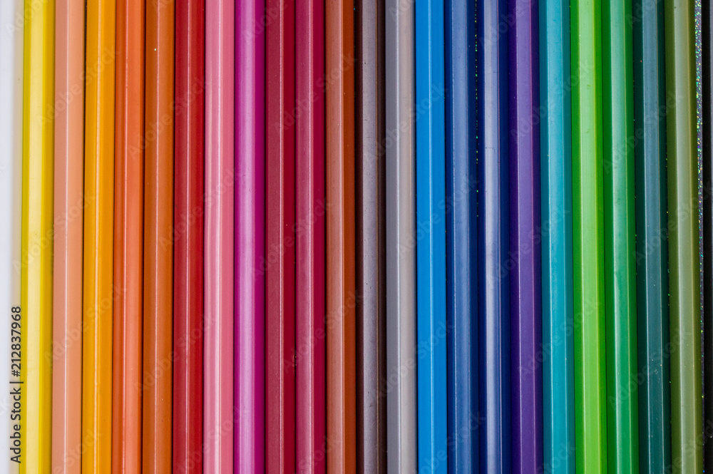 Vertical colored pencils