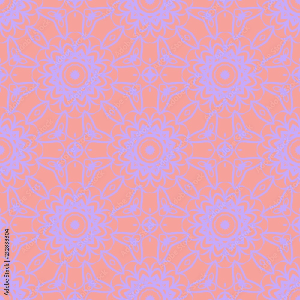 Line pattern on color background. Seamless geometric pattern. Vector illustration. For design, wallpaper, fashion, print.