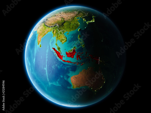 Indonesia in the evening