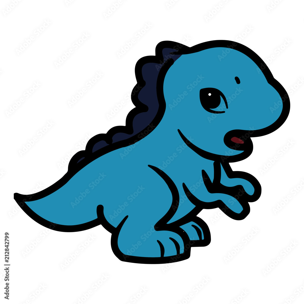 Obraz premium Dinosaur cartoon illustration isolated on white background for children color book