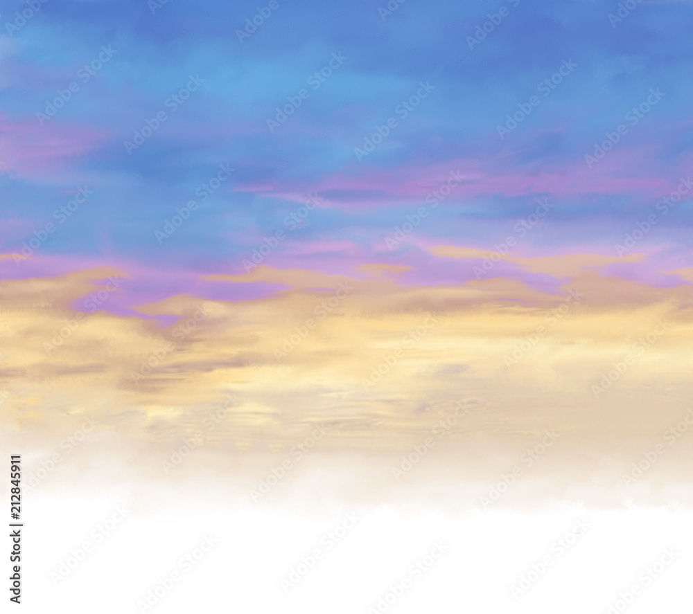 夕焼け 朝焼け オレンジ色の空 素材 Stock Illustration Adobe Stock