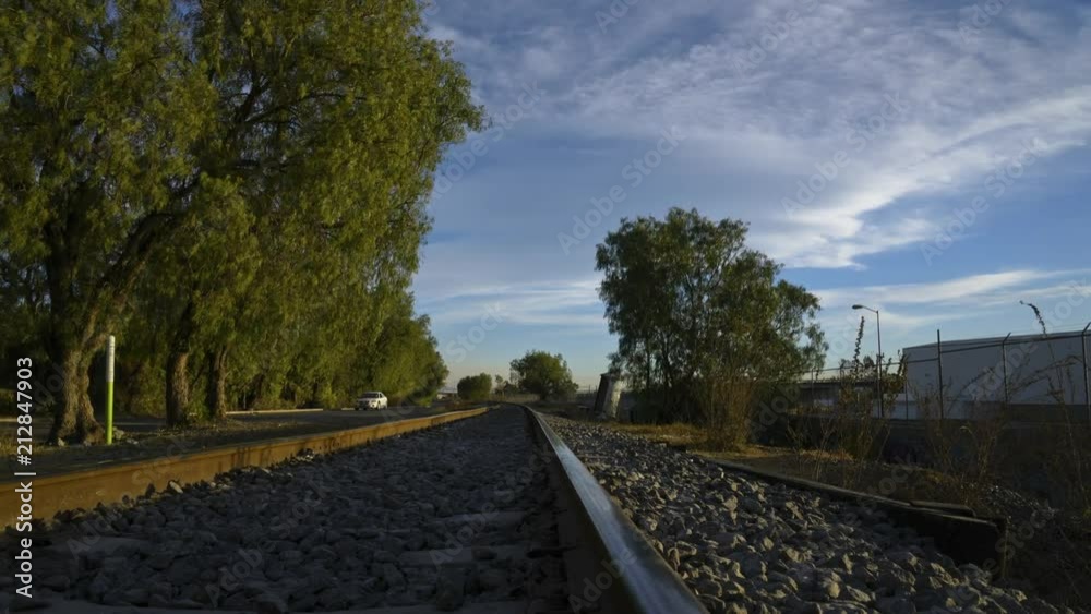 Time-lapse of railroads at sunset in Huehuetoca, Mexico. Time-lapse of railroads at sunset in Huehuetoca, Mexico.