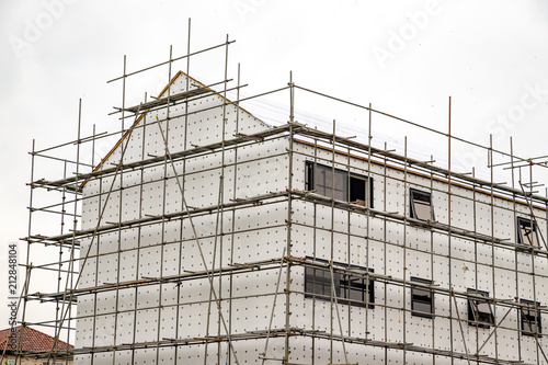 Wooden house exterior construction site © jeagun