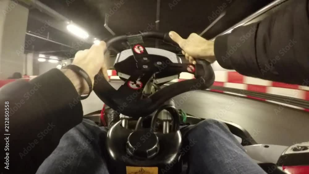 First person view of racing karting