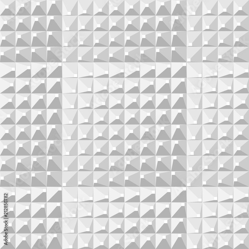 Seamless White Geometric Pattern. Gradually Modulated Polygon Background. EPS8 Vector. 