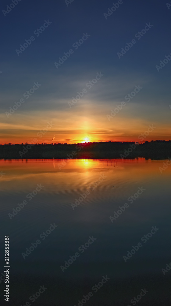 Orange sunset on bonnechere