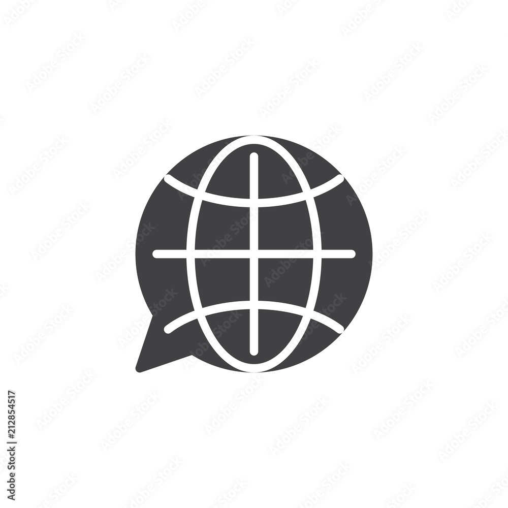 Translation globe vector icon. filled flat sign for mobile concept and web design. language choose simple solid icon. Symbol, logo illustration. Pixel perfect vector graphics Translation globe vector icon. filled flat sign for mobile concept and web design. language choose simple solid icon. Symbol, logo illustration. Pixel perfect vector graphics