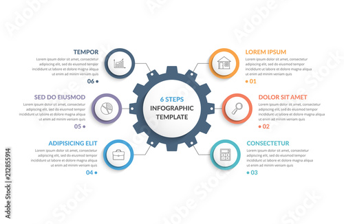 Infographic Template with Gear