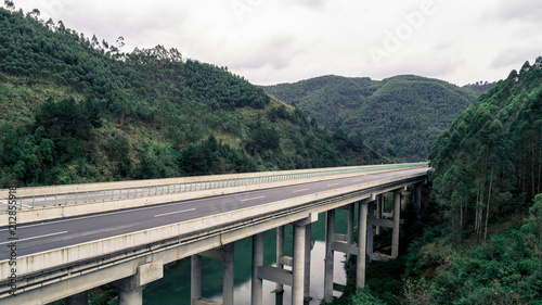 aerial view of highway