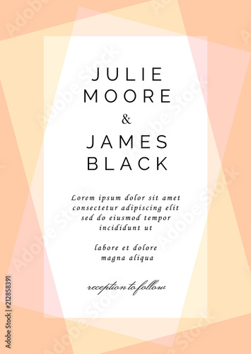 Modern Colorful Wedding Invitation template