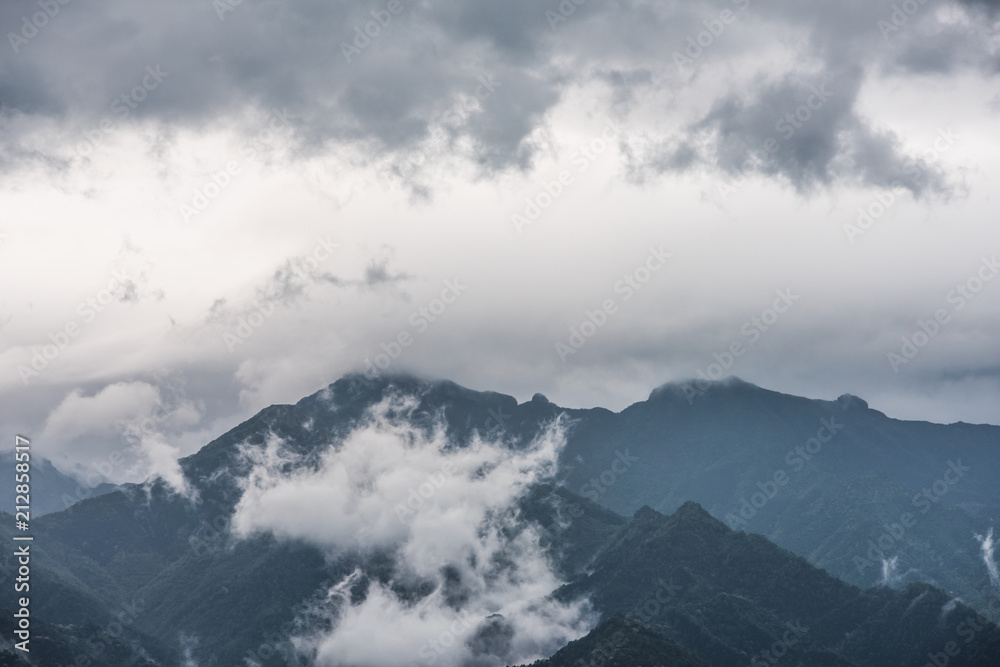 aerial view of cloudscape and roll of hills