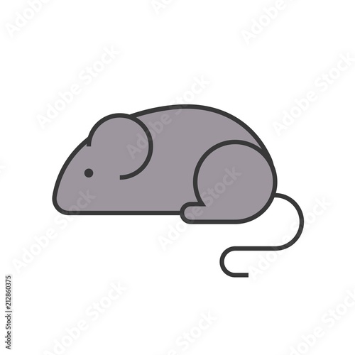 rat, animal icon set, filled outline design