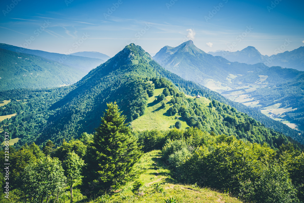Fototapeta premium Montée à la Pointe de la Galoppaz