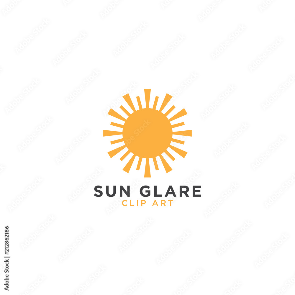 Fototapeta premium Sun glare graphic design template