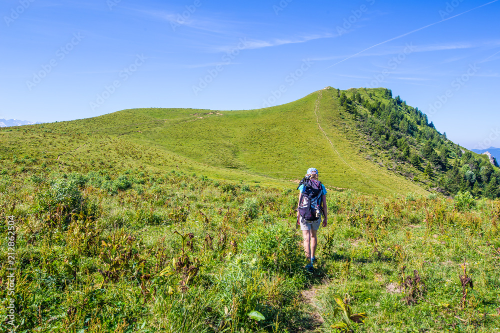 Obraz premium Montée à la Pointe de la Galoppaz