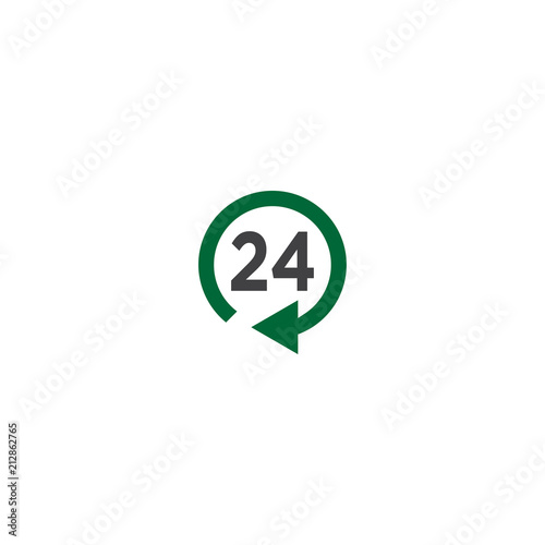 Twenty four per seven graphic design template