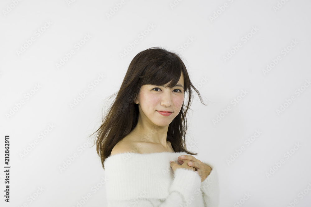 爽やかな笑顔の女性 Stock Photo Adobe Stock